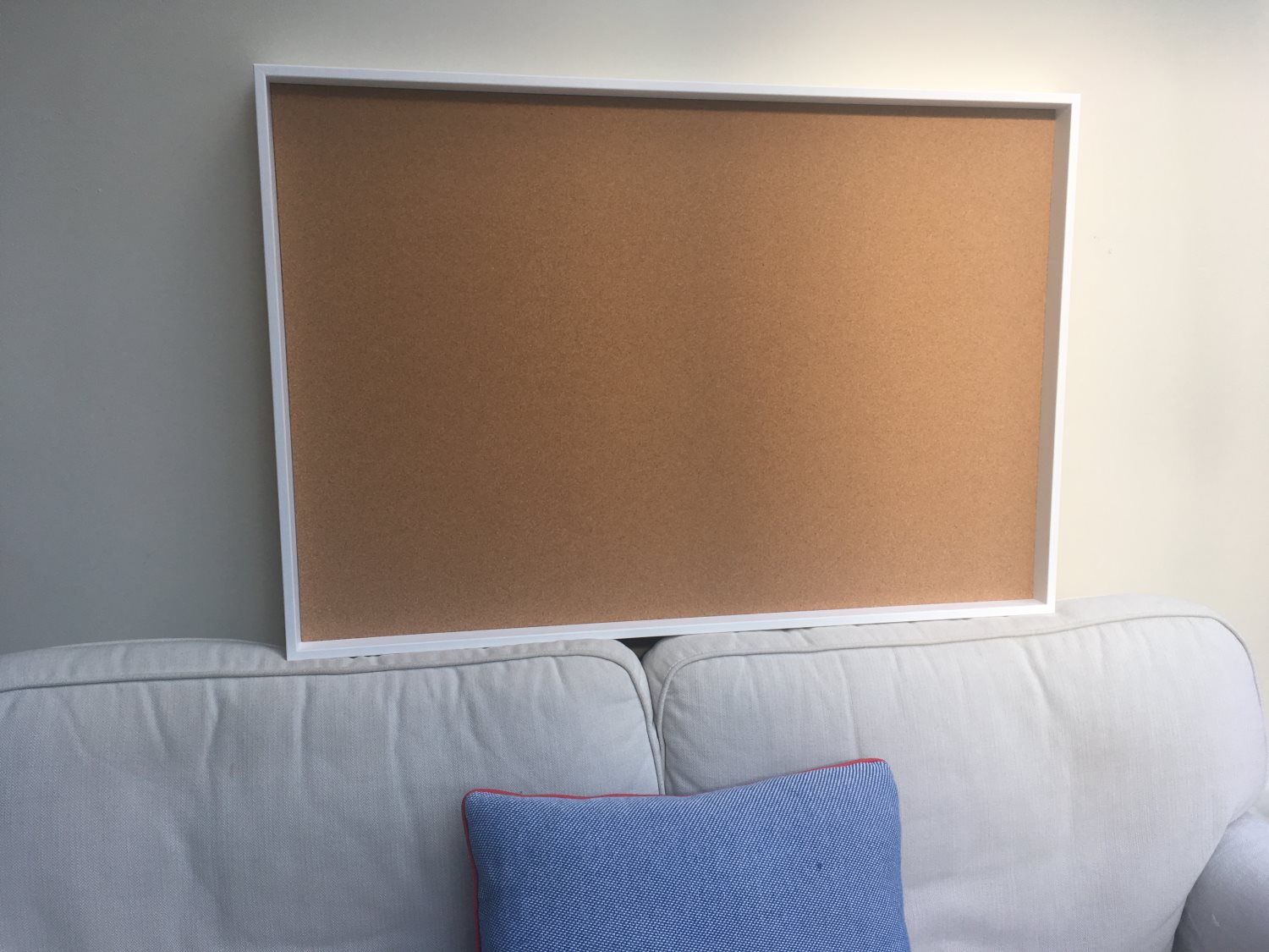 Giant Pin Board A Cork Notice Board With White Frame Painted In All White And Cork Board 